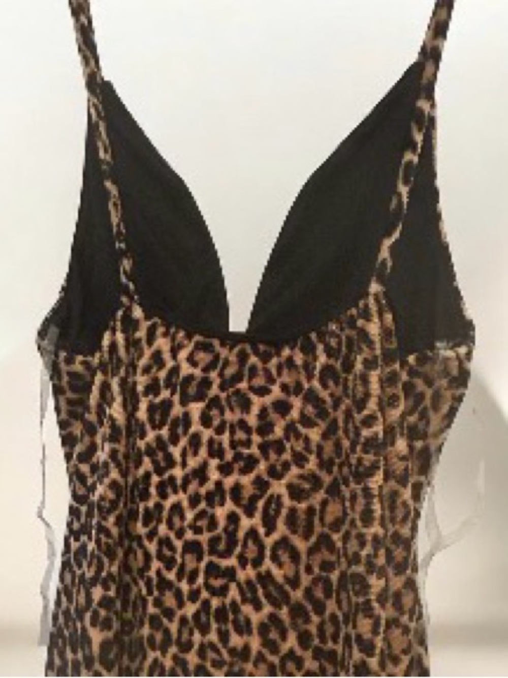 Fashion Nova Leopard Print Ruffle Midi Dress - Tan/Black - Picture 5 of 5